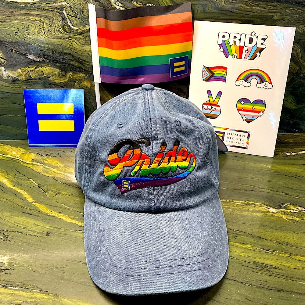 Pride Hat Equality Gift Set Denim Ball Cap New